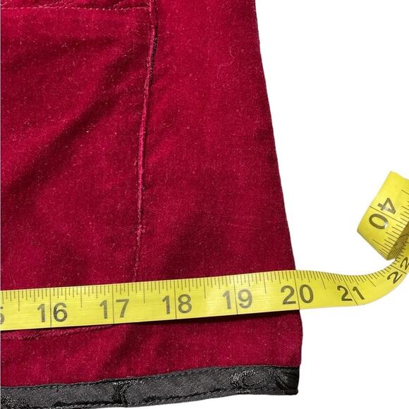 Tibetan Trader Blazer Small Velvet Embroidered Cotton Mock Neck Jacket Burgundy - Picture 11 of 15